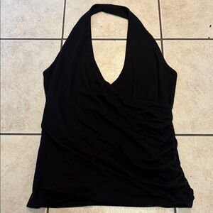 American Vintage Black Halter V-Neck Camisole